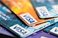 visa credit cards stack